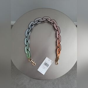 COACH Leather Covered Short Chain Strap